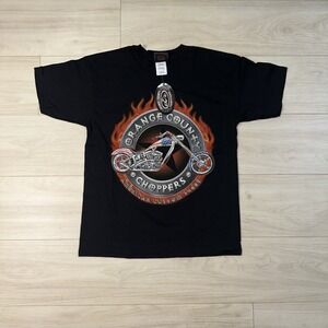 Vintage Orange County Choppers shirt size Youth XL Y2K Flame Motorcycle Biker NW